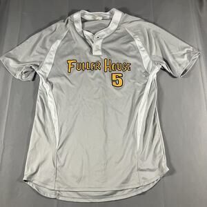 Fuller House Shirt Mens Large Softball Baseball Jersey A4 Button‎ Up Athletic